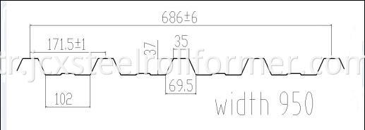 686 roof profile drawing